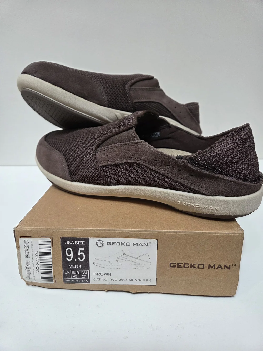 Geckoman Men's 9.5 Brown Mesh Shoes